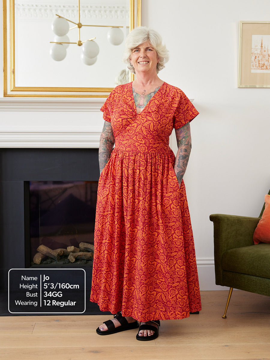 Claudia Floral Knot Dress - Sample