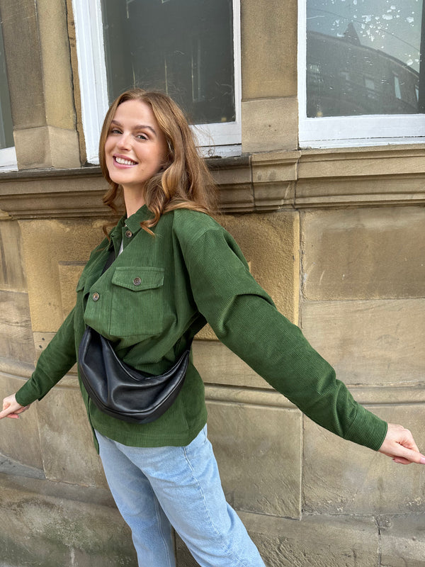 Yasmynn Corduroy Shacket Olive This is Unfolded
