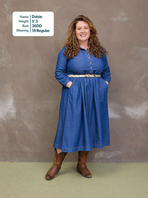 Daisie Denim Dress - Rhiona Long Sleeve