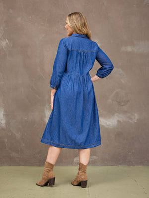 Daisie Denim Dress - Rhiona Long Sleeve