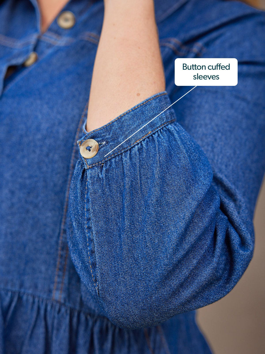 Daisie Denim Dress - Rhiona Long Sleeve