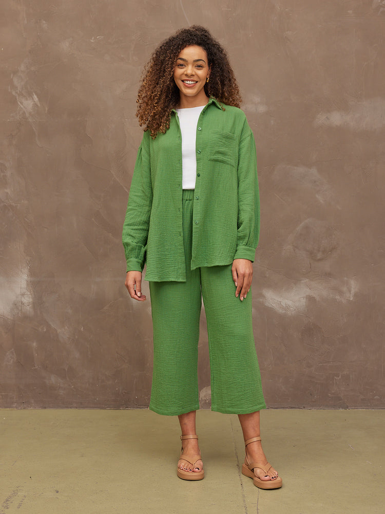 Deborah - Oversized Shirt - Green
