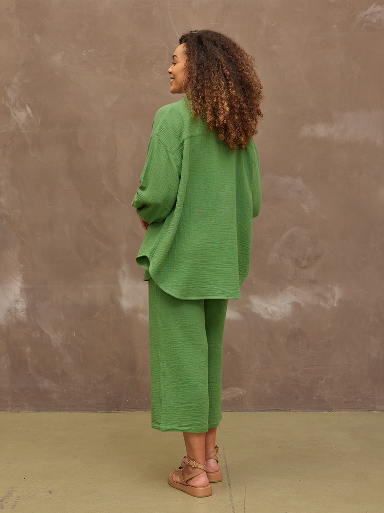 Deborah - Oversized Shirt - Green