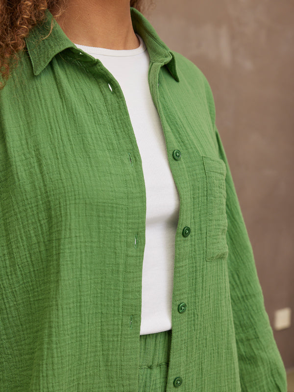 Deborah - Oversized Shirt - Green