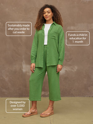 Deborah - Oversized Shirt - Green