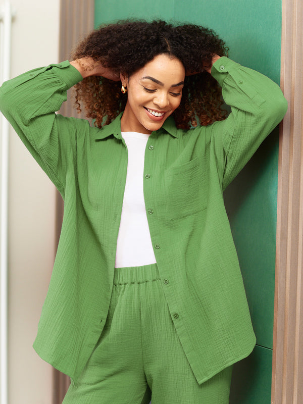 Deborah - Oversized Shirt - Green