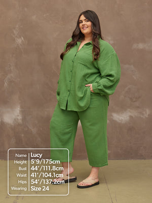 Deborah - Oversized Shirt - Green