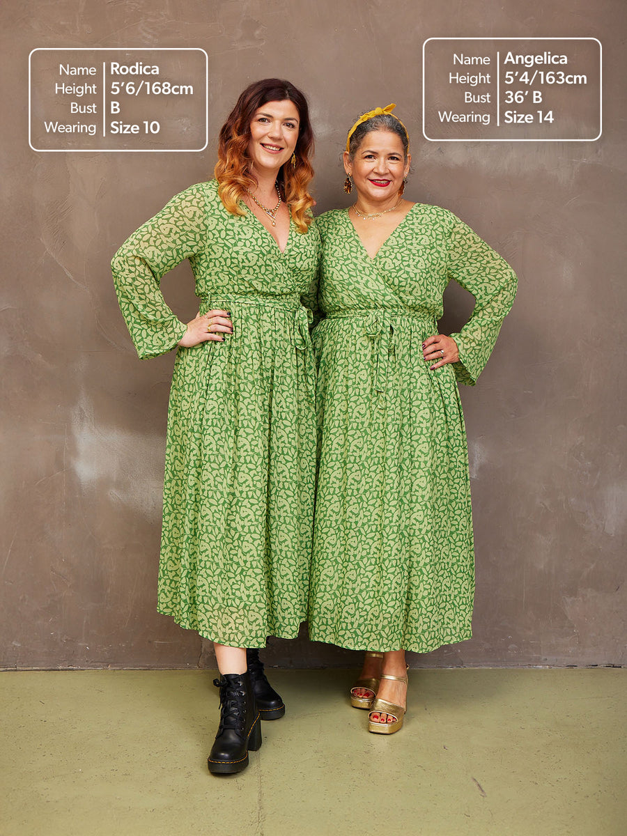 Dora Leaf Print Dress - Sample