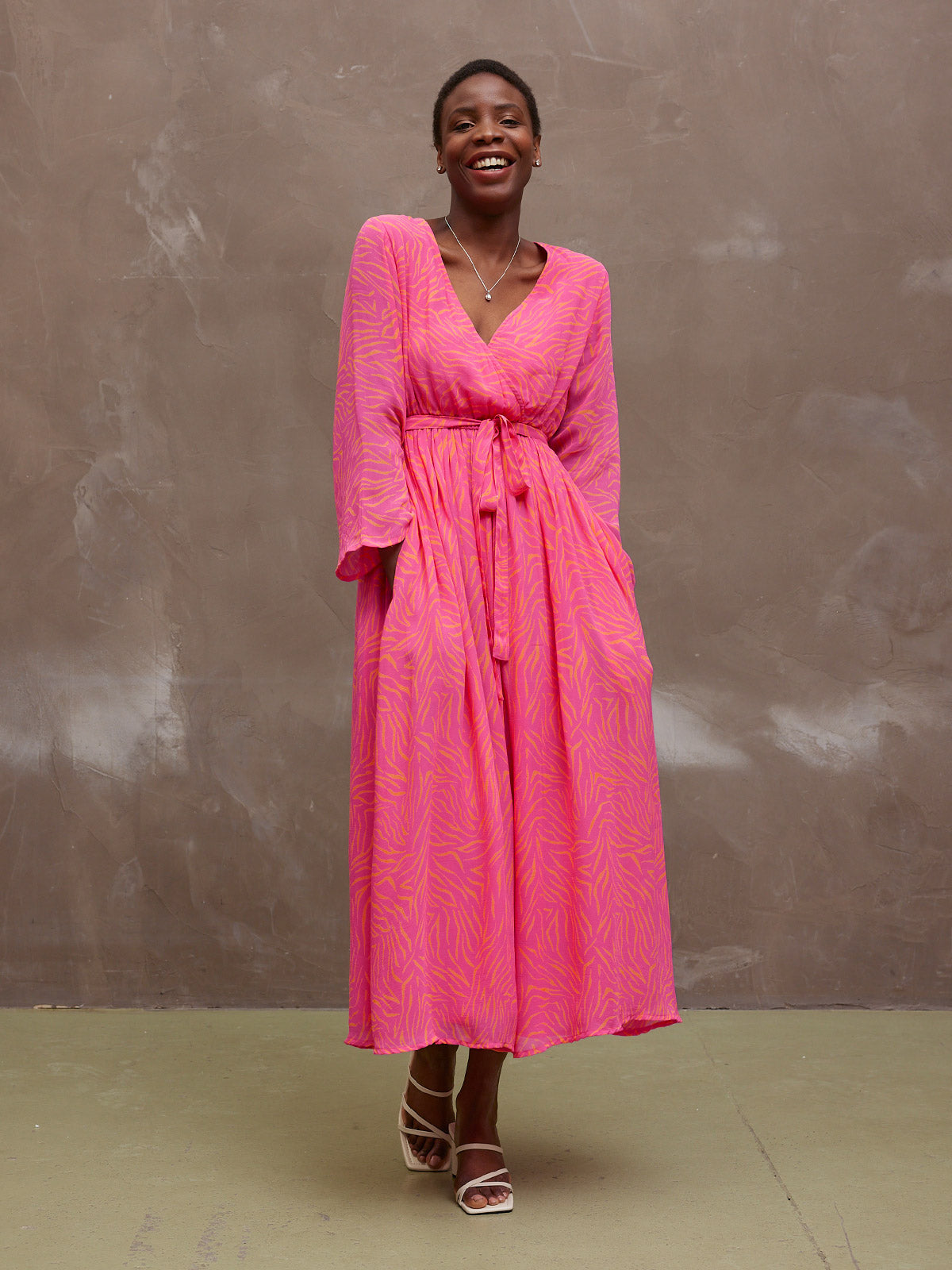 dora a line dress in pink Solid & Striped Dora Knit Dress