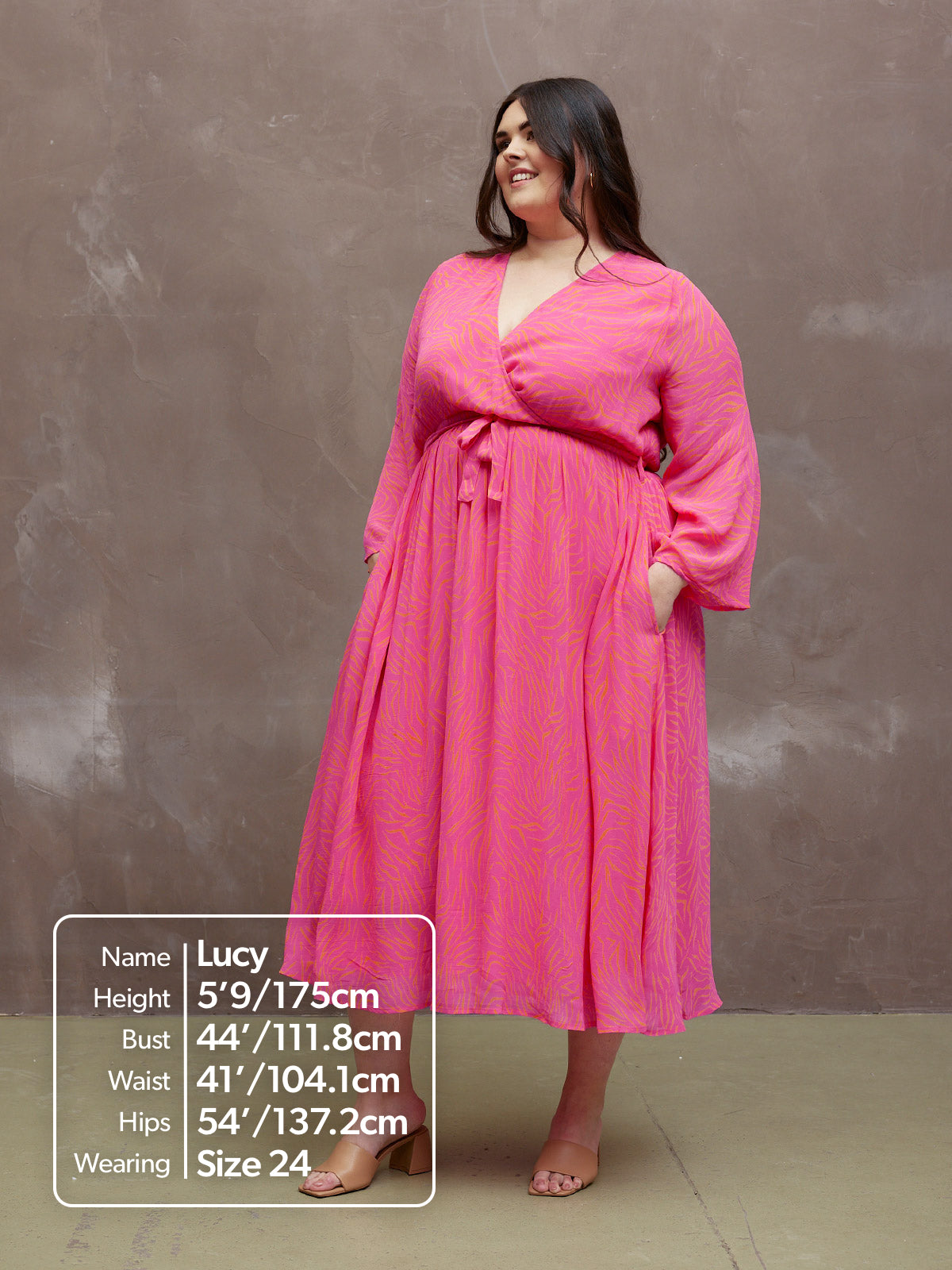 dora a line dress in pink Dora - Wrap Top Midi Dress