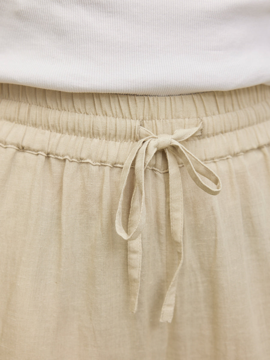 Ella -  Wide Leg Trouser - Light Sand - Sample