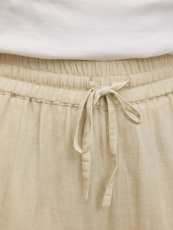 Ella -  Wide Leg Trouser - Light Sand