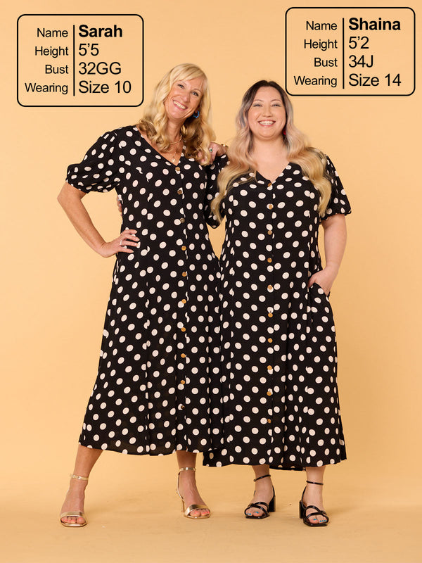 Emily - Midi Dress - Polka Dot