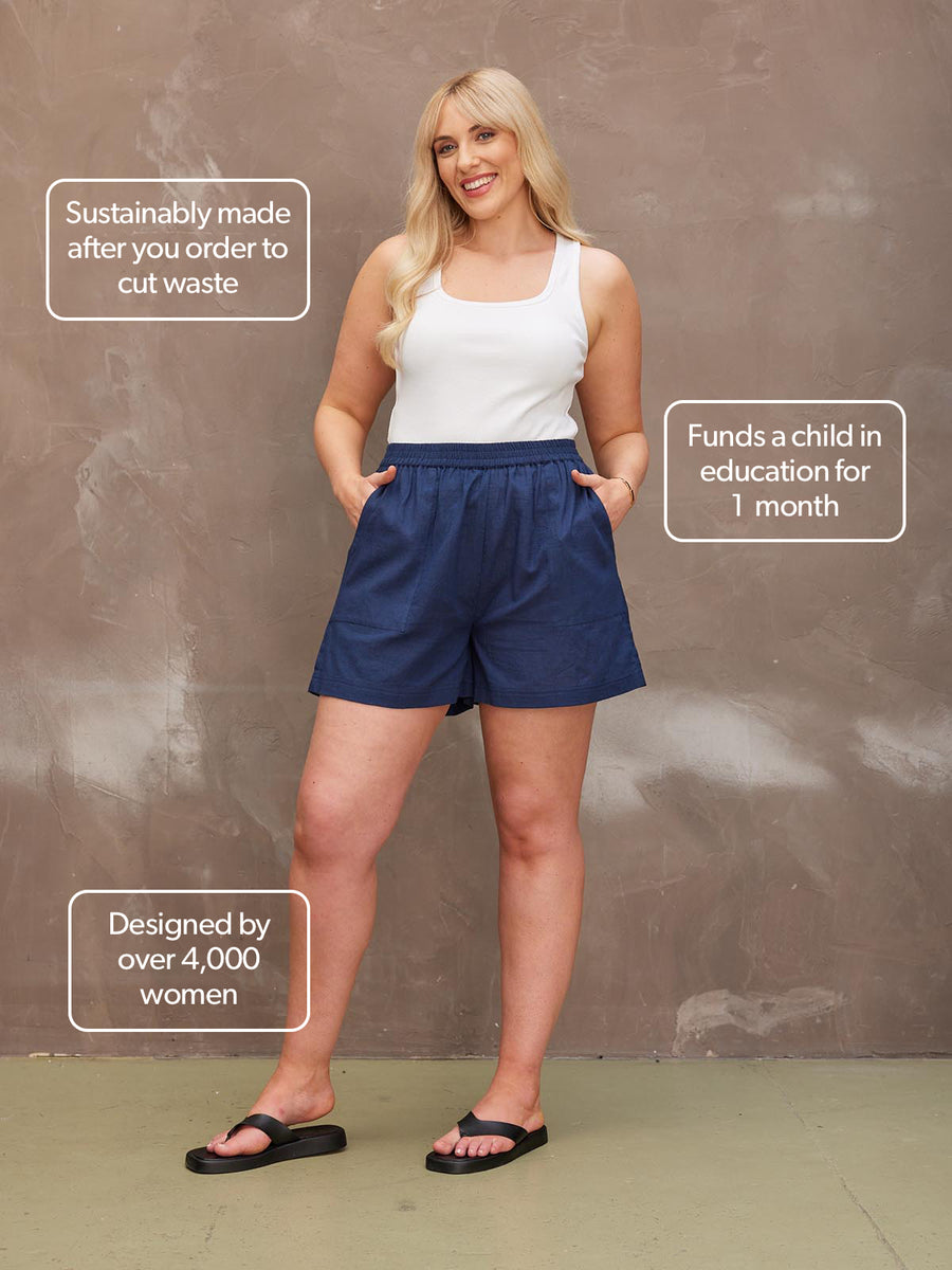 Emma - Shorts - Navy