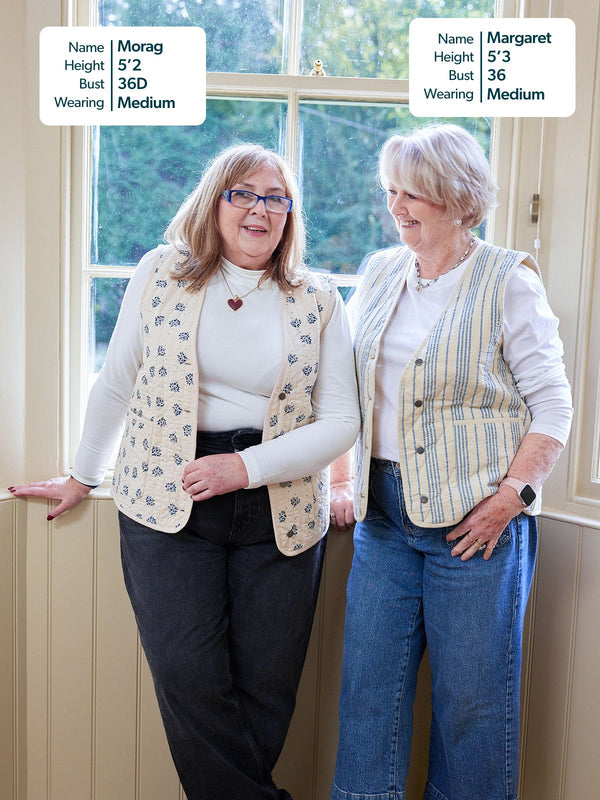 Eva - Quilted Vest - Floral