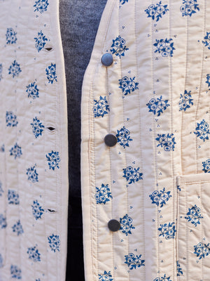 Eva - Quilted Vest - Floral