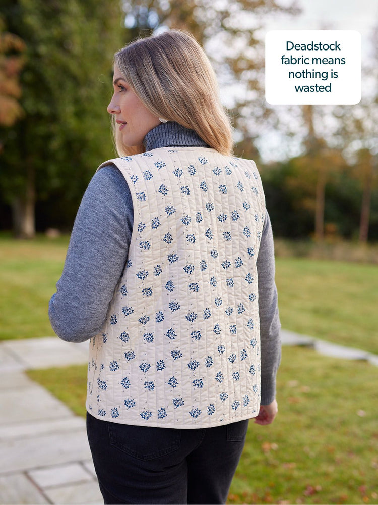 Eva - Quilted Gilet - Floral