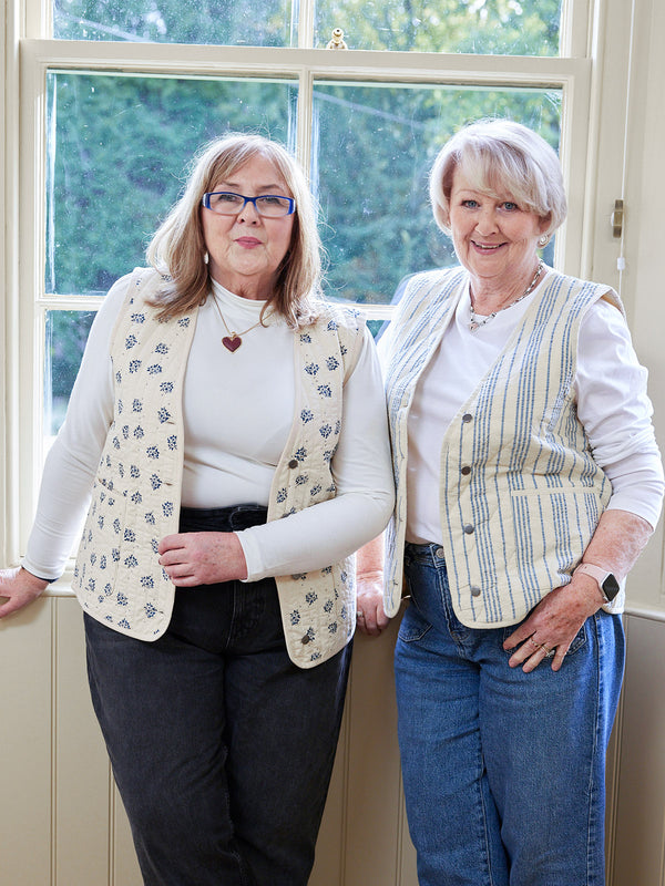 Eva - Quilted Vest - Stripe