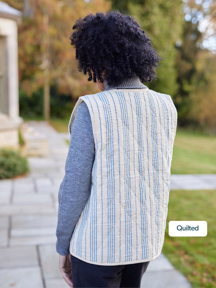 Eva - Quilted Gilet - Stripe