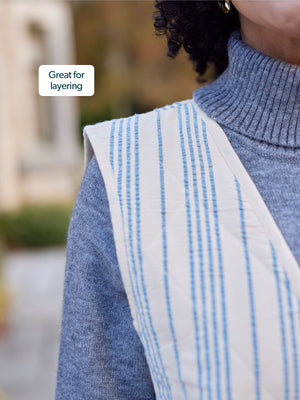 Eva - Quilted Vest - Stripe