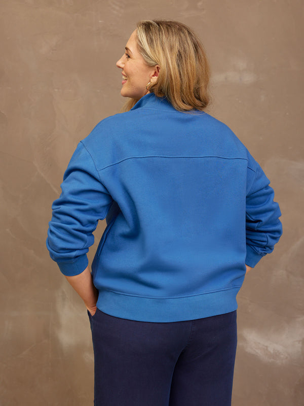 Evie - Zip Sweatshirt - Blue