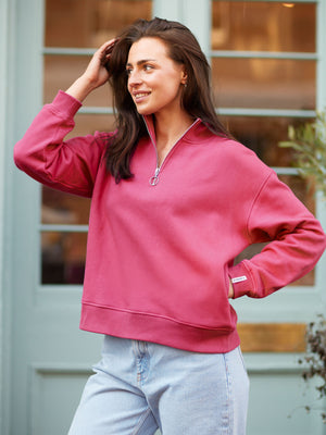 Evie - Zip Sweatshirt - Pink