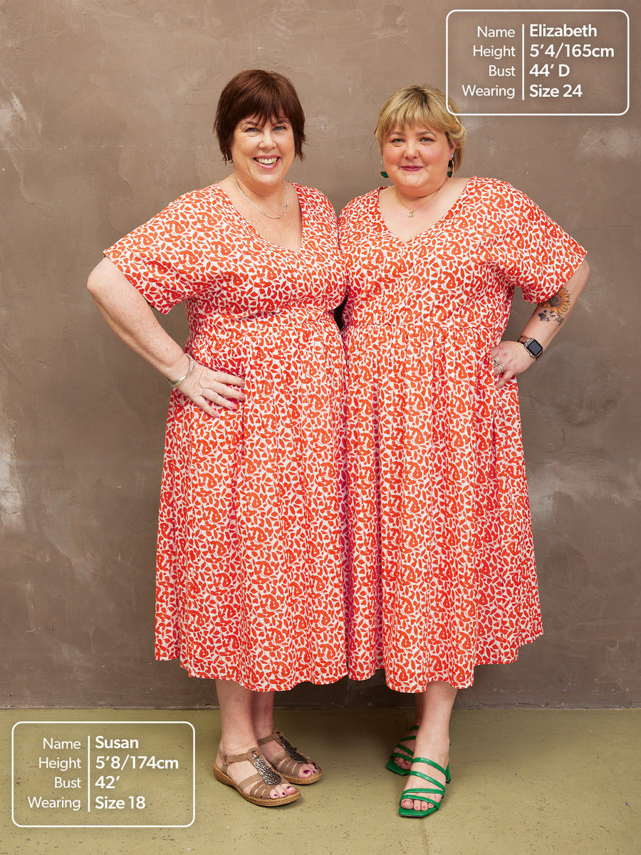 Fern Dress - Terracotta Print - Sample