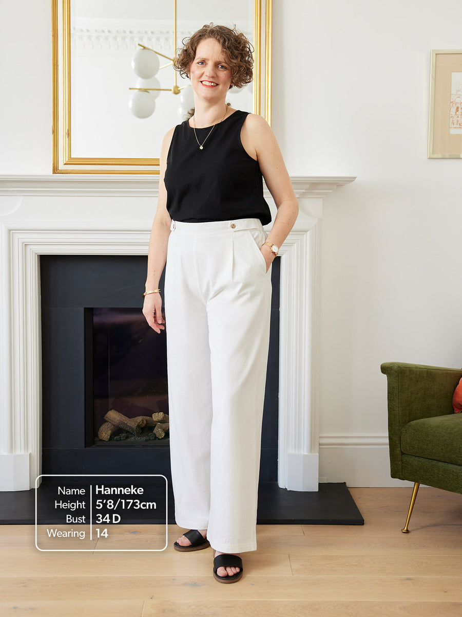 Heather Button Front Trouser