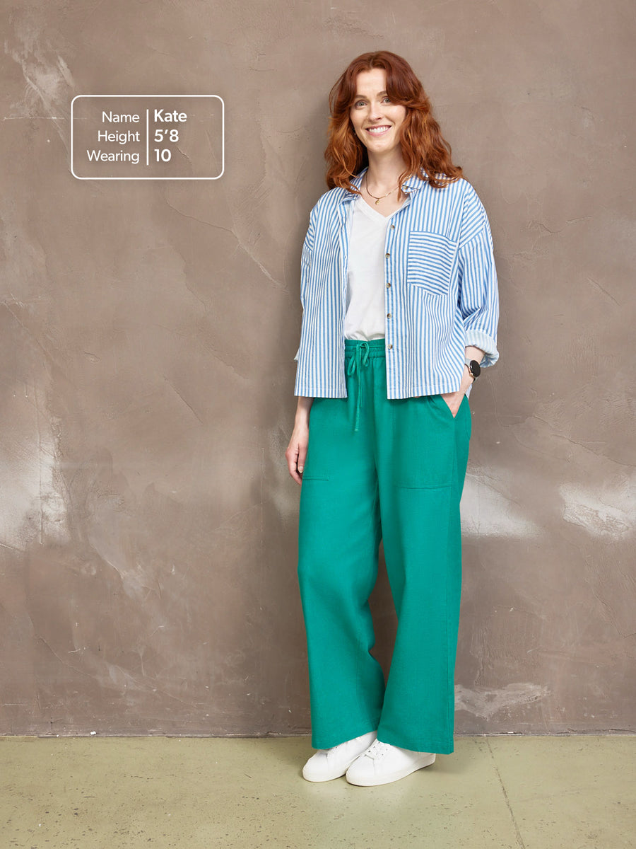 Isha Relaxed Trouser - Green