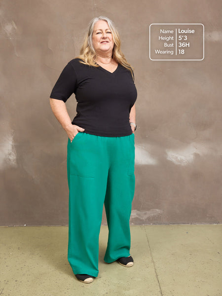 Isha Relaxed Trouser - Green