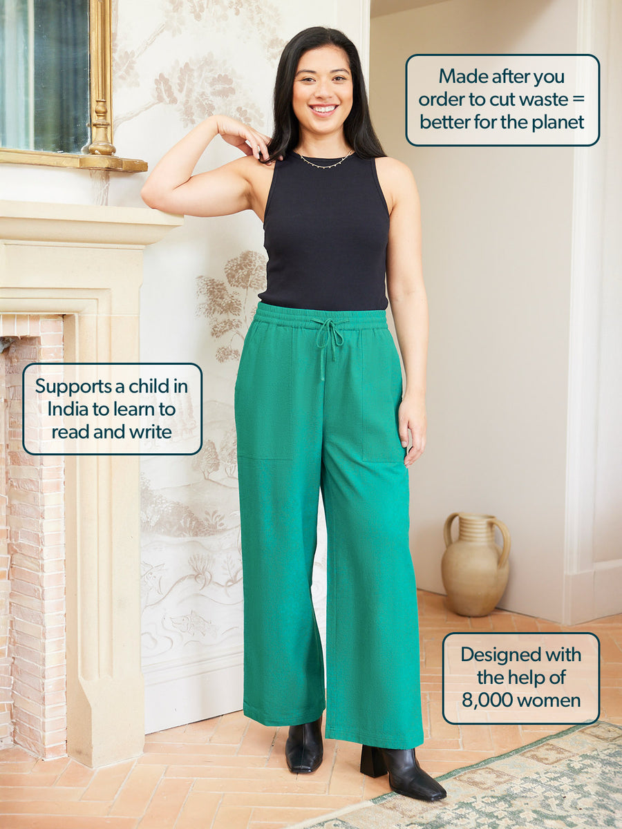 Isha Relaxed Trouser - Green