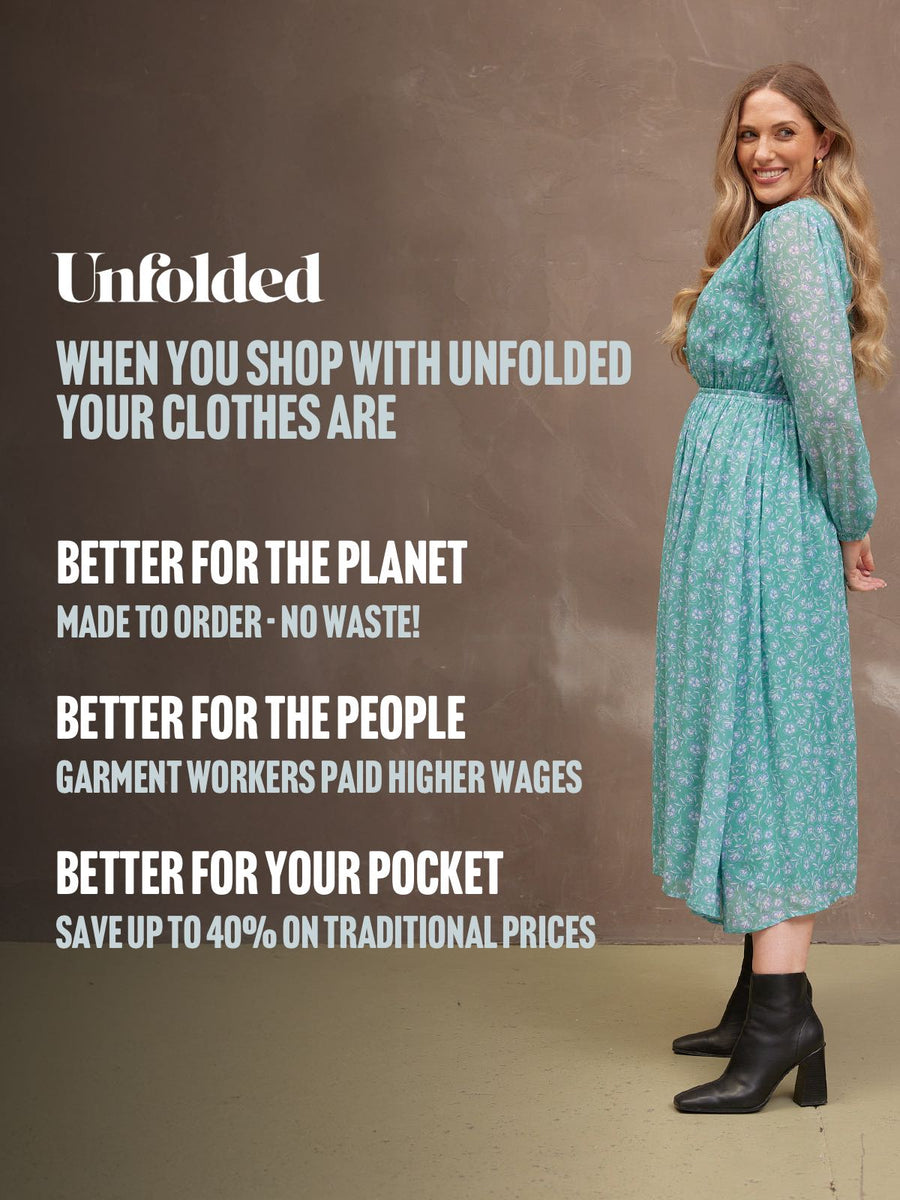 Isla Georgette Dress - Green Floral