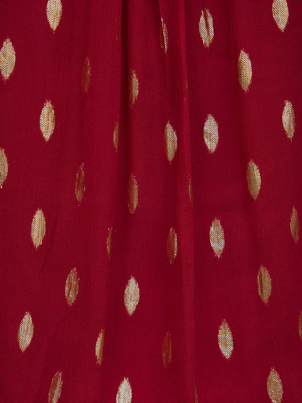 Jamila Lurex Shirt - Burgundy and Gold