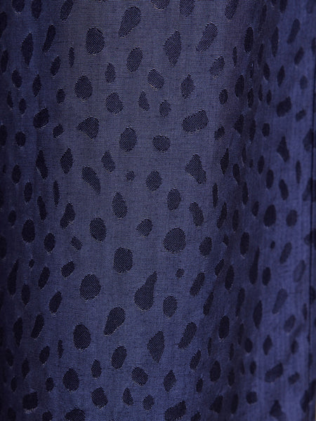 Jo - Wide Leg Satin Trousers - Navy