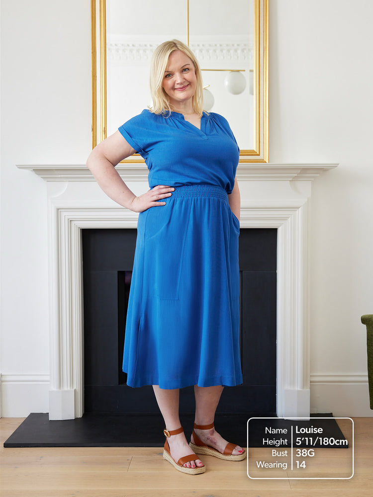 Julie Pocket Front Linen Skirt