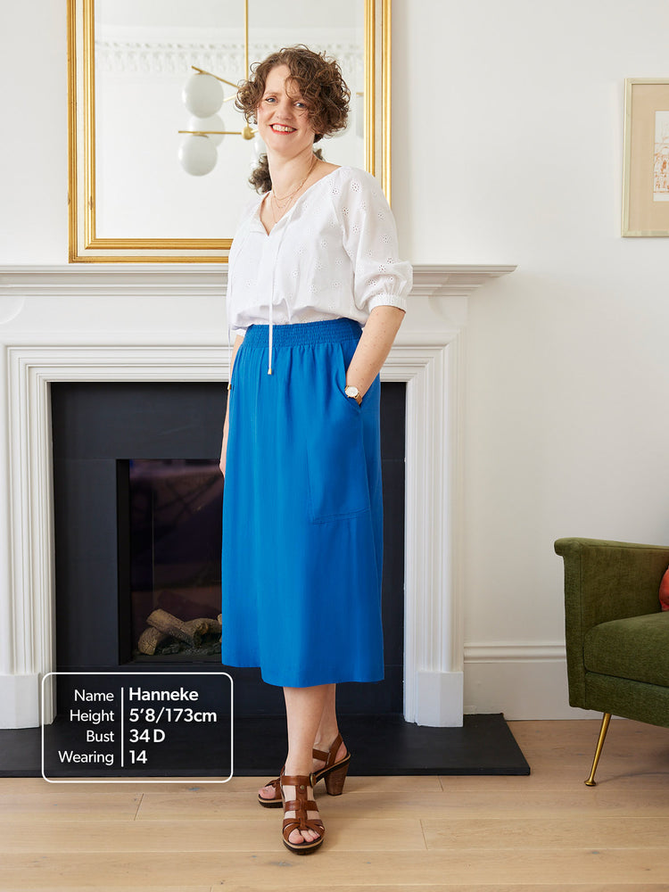 Julie Pocket Front Linen Skirt