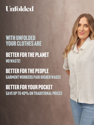 Kari Broderie Short Sleeve Shirt - White