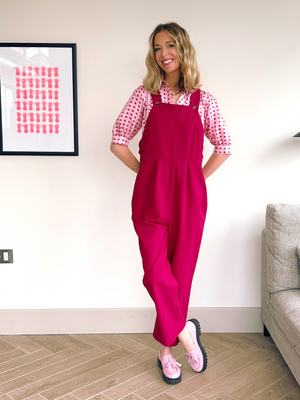 Kathleen - Dungaree - Cerise