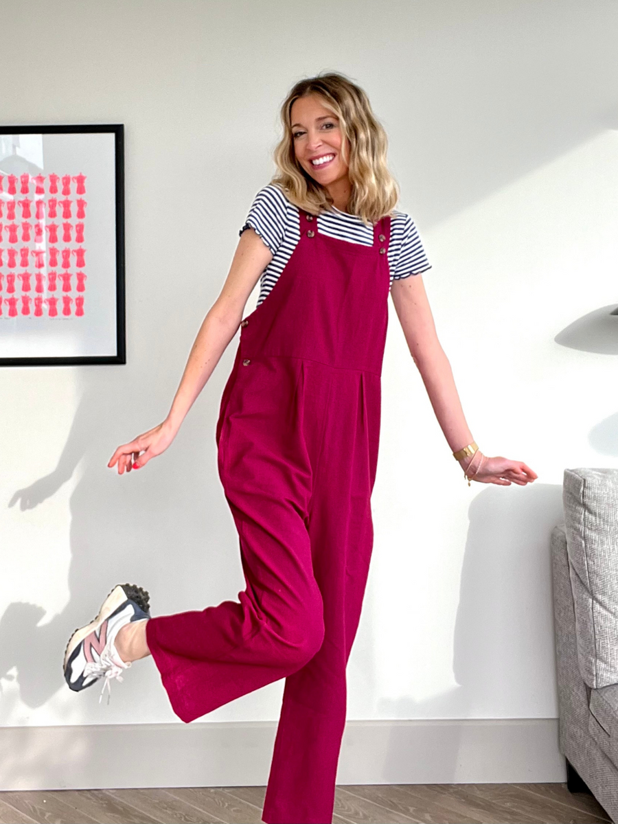 Kathleen - Dungaree - Cerise