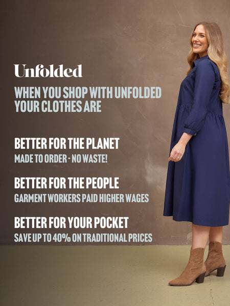 Katrina Cotton Shirt Dress - Navy