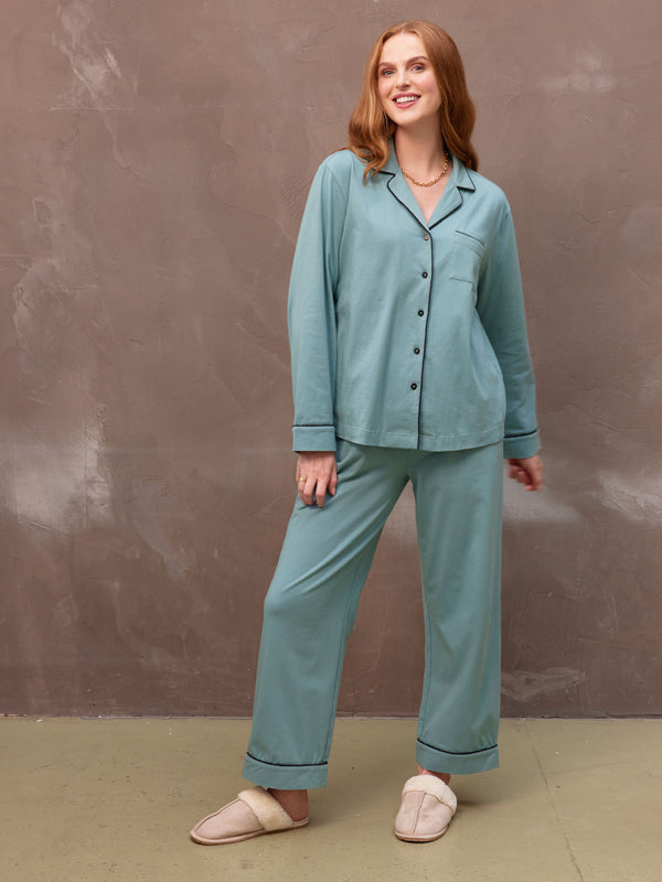 Kim - Jersey Pyjama Set - Blue