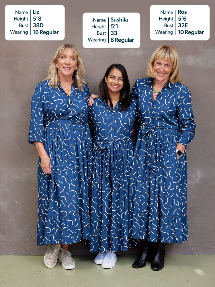 Kirsty Scribble Print Shirt Dress