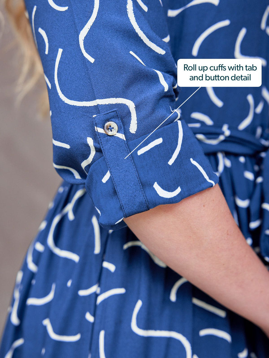 Kirsty Scribble Print Shirt Dress