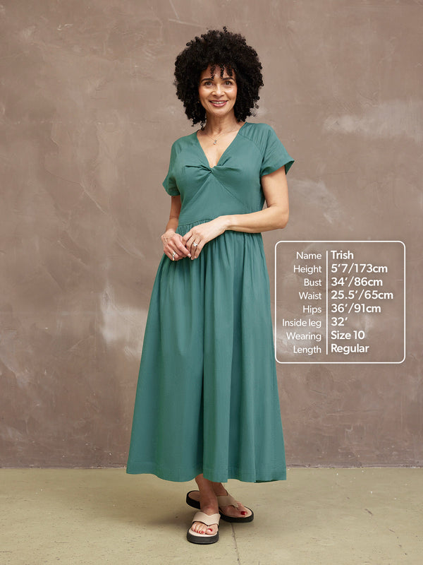 Claudia Green Knot Dress