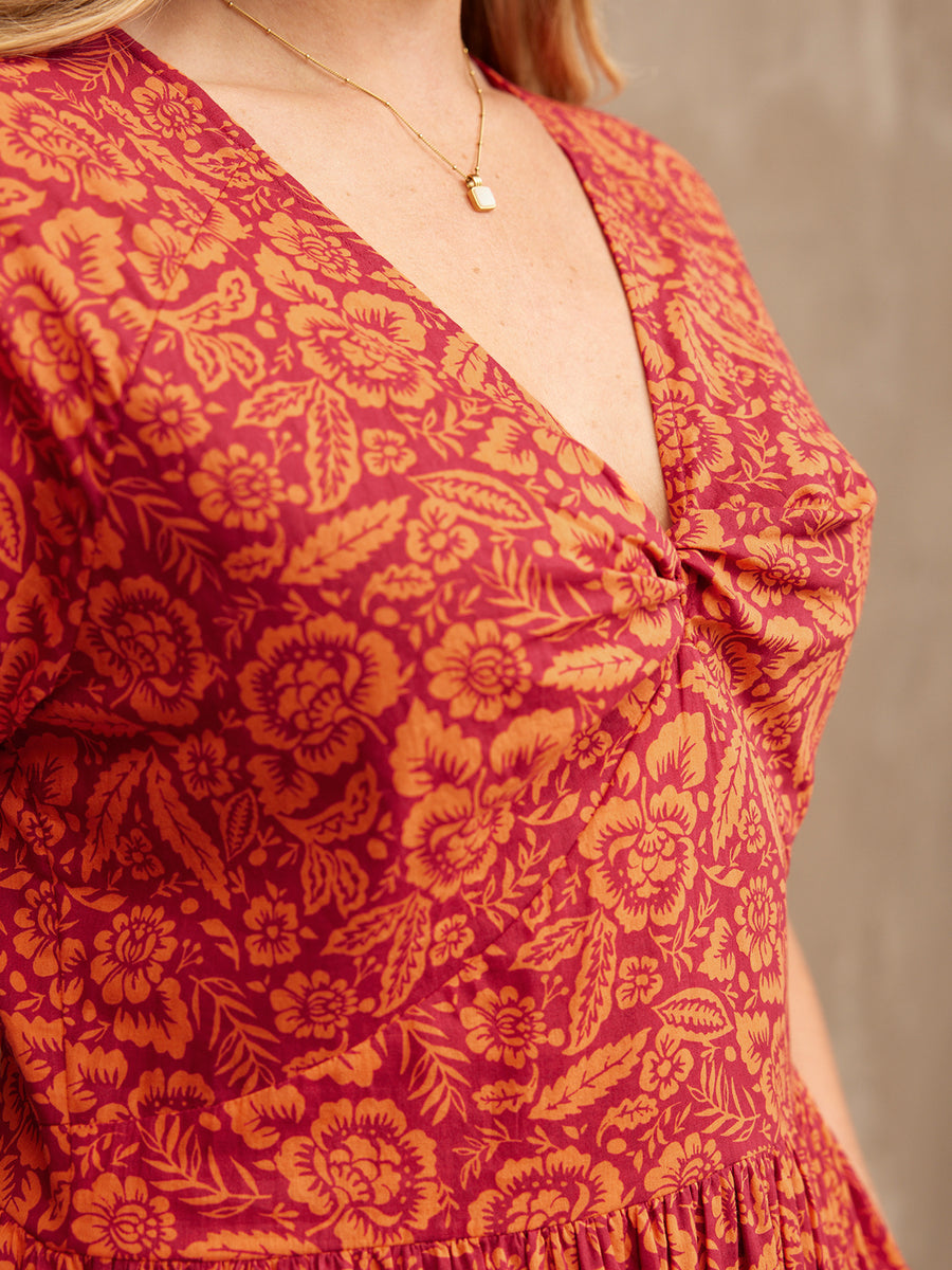 Claudia Floral Knot Dress - Sample