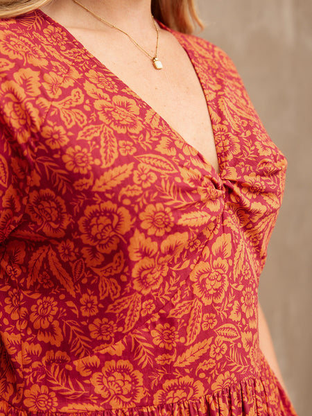 Claudia Floral Knot Dress