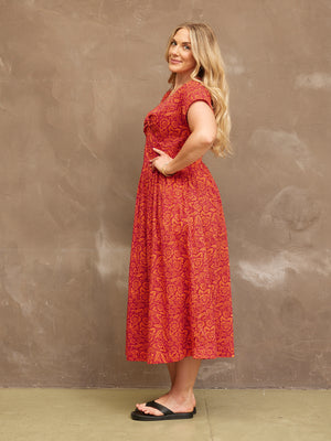 Claudia Floral Knot Dress