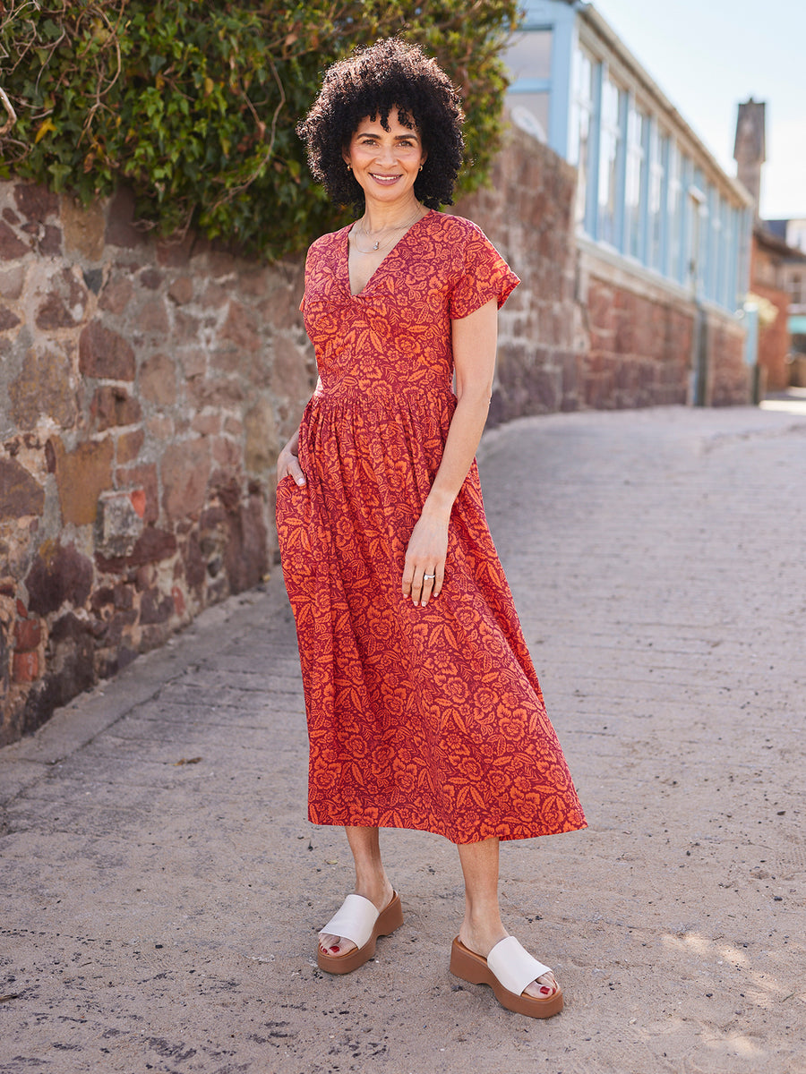 Claudia Floral Knot Dress - Sample