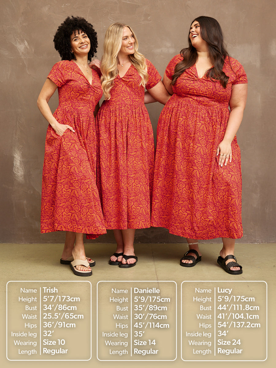 Claudia Floral Knot Dress - Sample