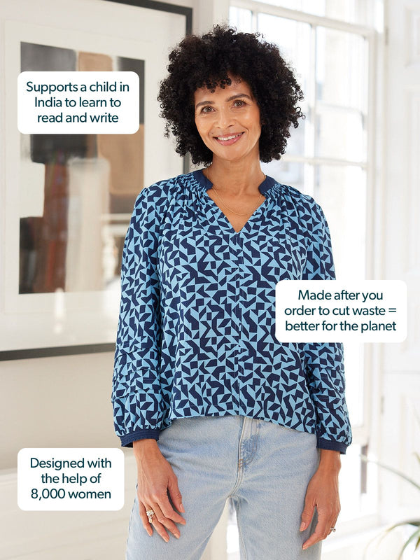 Laila Top - Geo Print